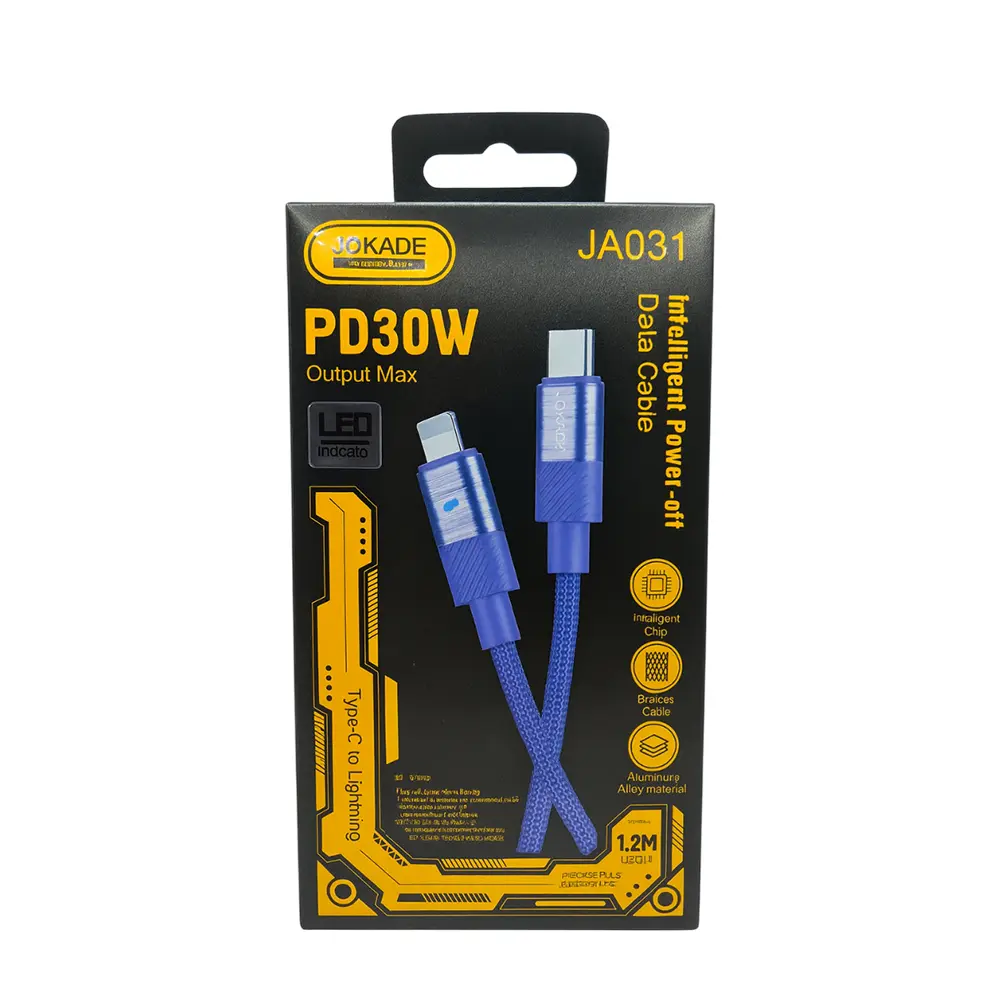 کابل شارژ تایپ سی & لایتنینگ هوشمند JOKADE JA031 کابل شارژ تایپ سی & لایتنینگ هوشمند JOKADE JA031