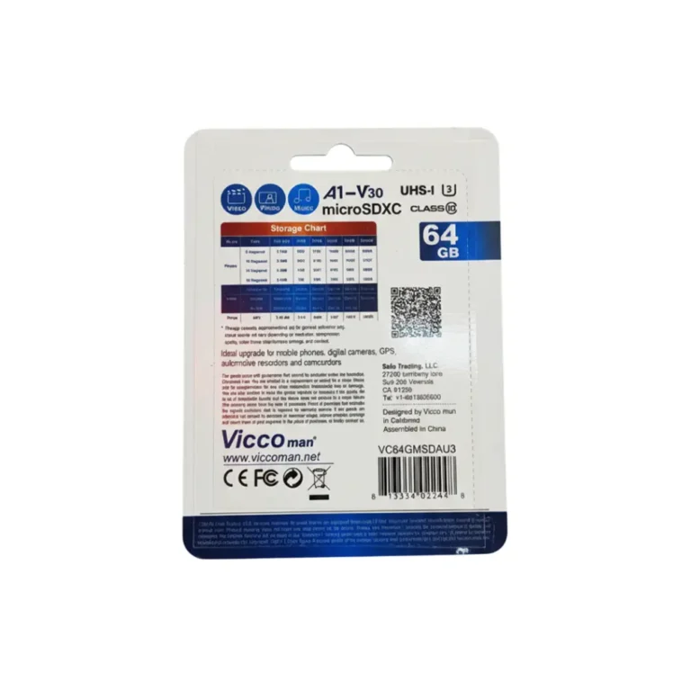 کارت حافظه Vicco Man 64GB Final 600X – کلاس 10 / UHS-I U3 / A1 / V30
