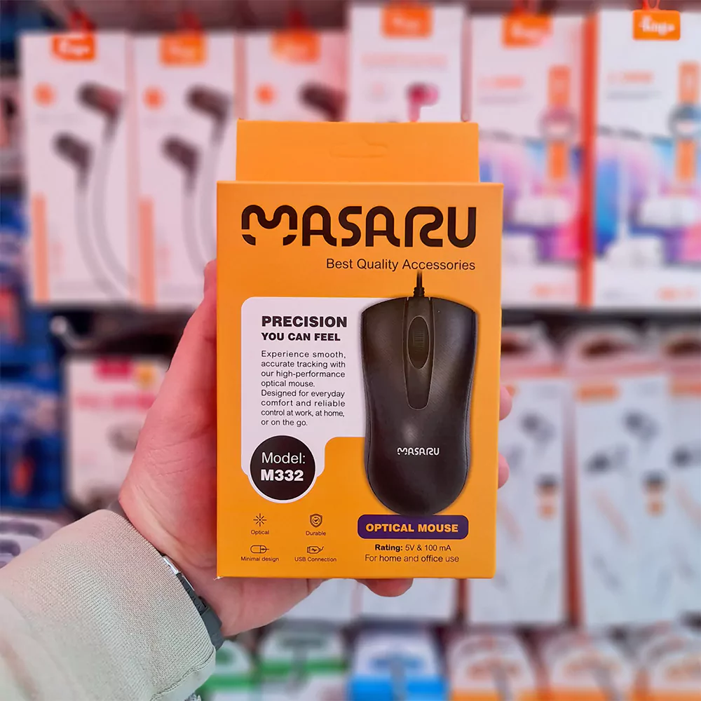 موس سیمی MASARU مدل M332 با اتصال USB موس سیمی MASARU مدل M332 با اتصال USB