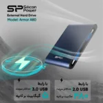 هارد اکسترنال SiliconPower مدل ArmorA80 ظرفیت دو ترابایت