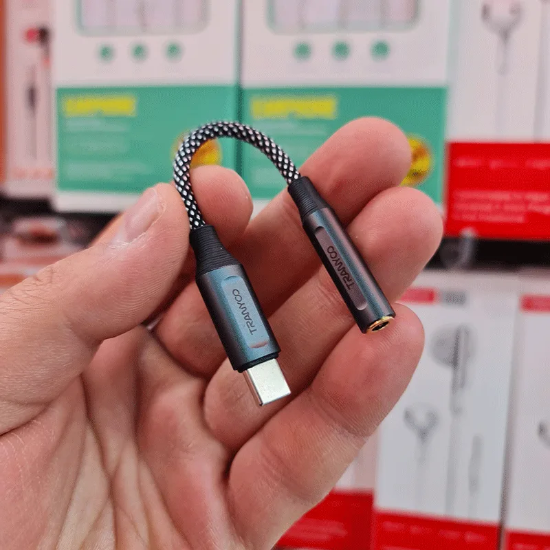 خرید و قیمت تبدیل TYPE-C به جک3.5 میلی متری ترانیو(TRANYOO) مدل T-E8